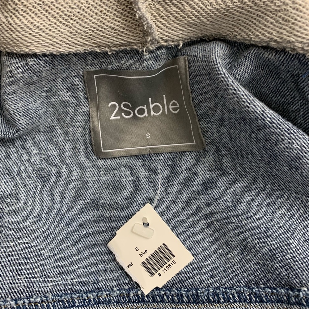 2Sable‎ Denim Hooded Jacket - Picture 5 of 8
